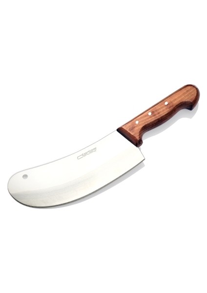 Bursa Paslanmaz Mutfak Soğan Satırı, Börek Bıçağı No:2, 18 cm - Ahşap Sap