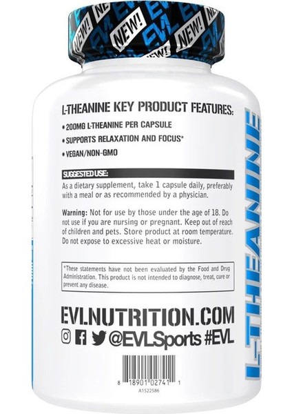 L-Theanine 2000 mg 60 Veg.kapsül.usa Vers.