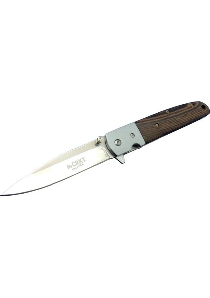 Crkt Cr 0150 Kamp Çakı 20,5 Cm - Ahşap Saplı, Yarım Otomatik, Kılıflı, Kutulu