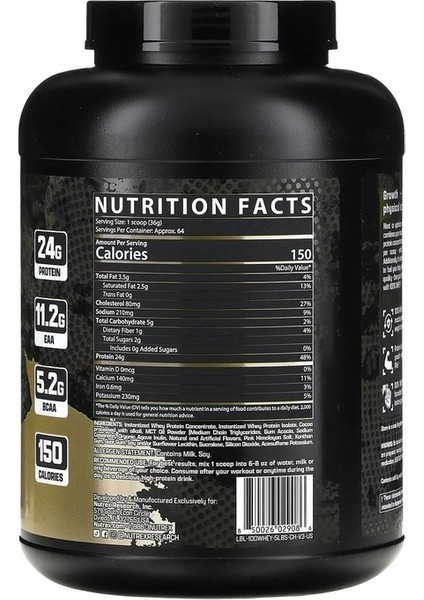 Premium Whey Protein Tozu Çikolata, 5 Lb (2.272 gr)