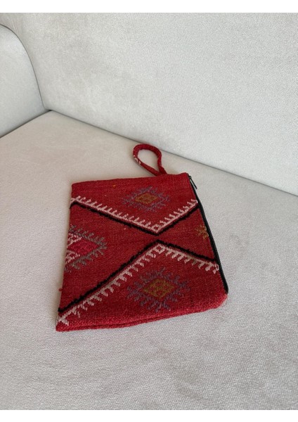 Vintage El Yapımı Türk Kilim Çanta, Küçük Boho El Çantası, Şık Ve Kullanışlı Çanta