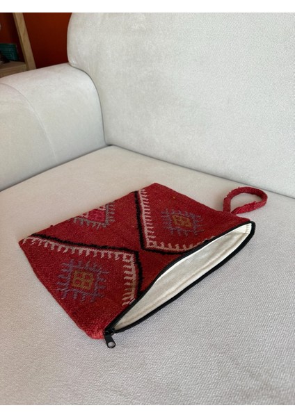 Vintage El Yapımı Türk Kilim Çanta, Küçük Boho El Çantası, Şık Ve Kullanışlı Çanta