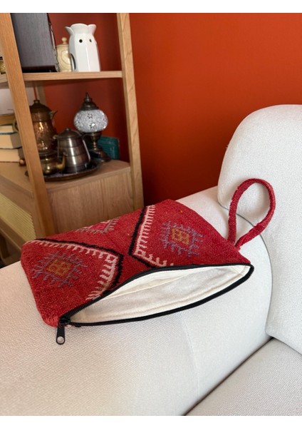Vintage El Yapımı Türk Kilim Çanta, Küçük Boho El Çantası, Şık Ve Kullanışlı Çanta