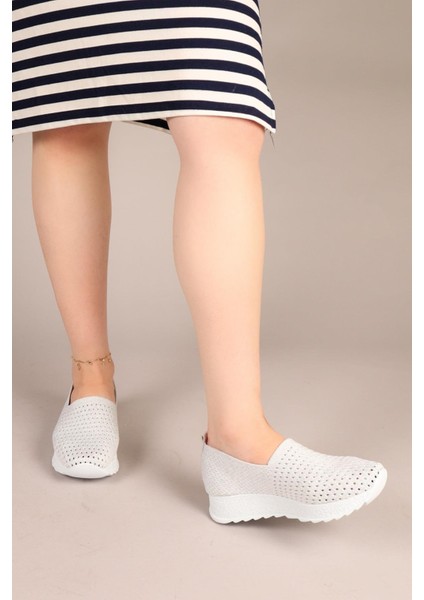 Snix Triko Kalın Tabanlı Babet Gümüş