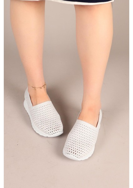 Snix Triko Kalın Tabanlı Babet Gümüş