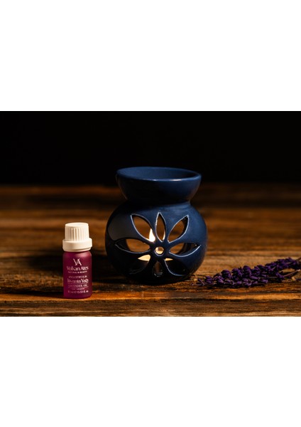 & Seramik Buhurdanlık Seti Lacivert Renk + Lavandula Angustifolia Saf Lavanta Yağı 10 ml + Mum fiyatları