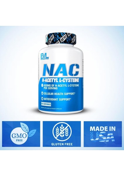 Na.c N-Acetyl L-Cysteine 600 mg 60 Veg.kapsül.usa Vers. modelleri