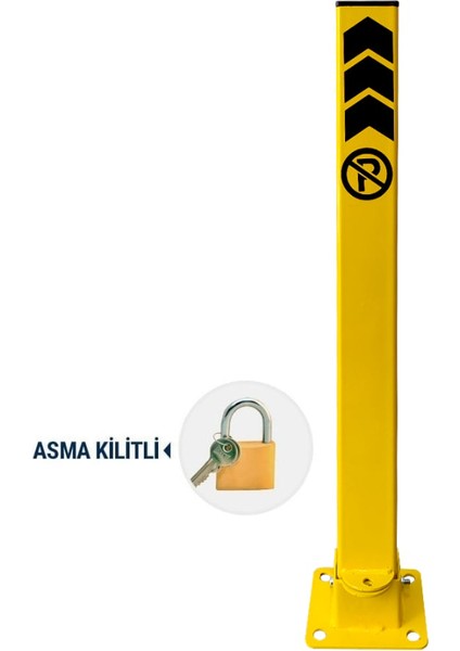 60 cm Kilitli Otopark Direği – Park Bariyeri (Asma Kilit Dahil)