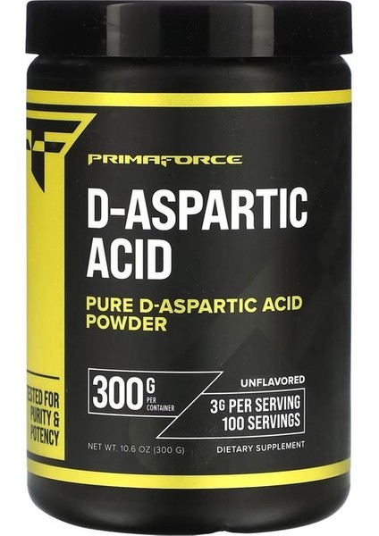 D-Aspartik Asit, Aromasız, 10,6 Oz (300 gr)
