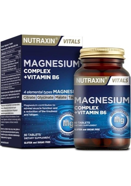 magnezyum Complex 60 Tablet 125 Mg - Bisiglinat - Taurat - Malat - Sitrat - B6 fiyatları