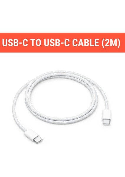 240W Destekli 2m Type-C(Usb-C)/type-C(Usb-C) Iphone Samsung Oppo ve x Uyumlu Hızlı Şarj Kablosu