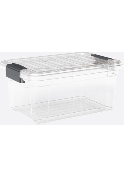 Lock&keep Box 34 L Dünya Plastik Saklama Kabı ve Saklama Kutusu Seti 3 Lü