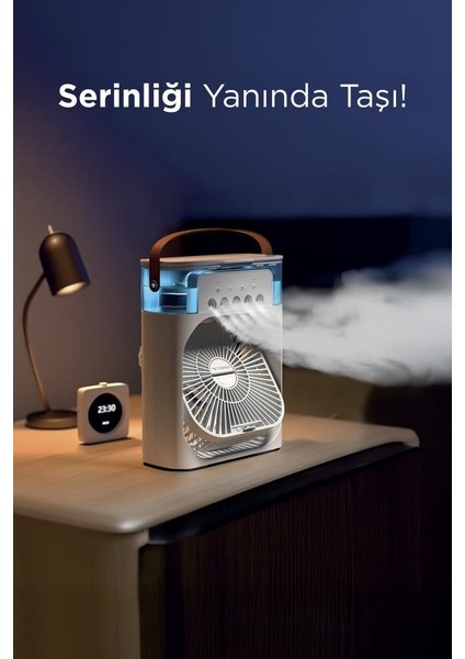 Toria F-17 Beyaz Mini Taşınabilir Masaüstü Hava Nemlendirici Fan Vantilatör fiyatları