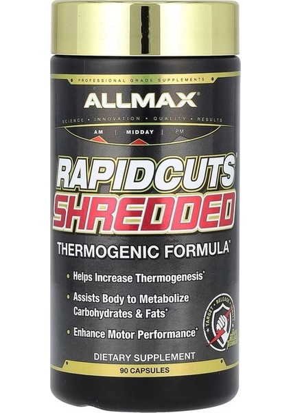 Rapidcuts Shredded Thermogenıc Formula 90 Veg.kapsül.usa Menş.