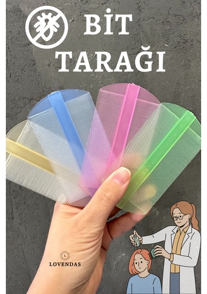 Bit Tarağı - En Ince Aralıklı Bit Tarak - Sağlam Plastik