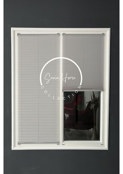 Gri Katlanabilir Plise Perde, Cam Balkon Perdeleri, Ofis Perdeleri, Pvc Pencere Perdeleri