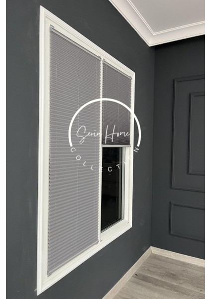 Koyu Gri Katlanabilir Plise Perde, Cam Balkon Perdeleri, Ofis Perdeleri, Pvc Pencere Perdeleri