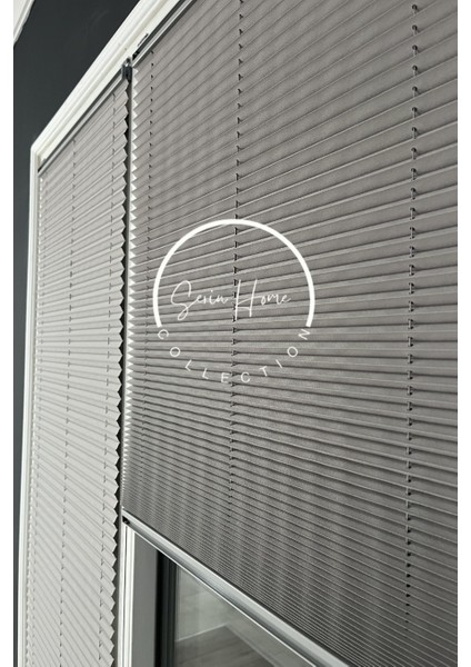 Koyu Gri Katlanabilir Plise Perde, Cam Balkon Perdeleri, Ofis Perdeleri, Pvc Pencere Perdeleri