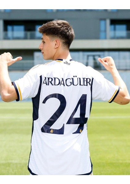 Real Madrid Arda Güler 2023/24 Sezon Yetişkin Beyaz Futbol Forması-Zp9