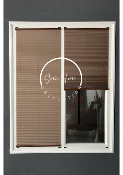 Kahverengi Katlanabilir Plise Perde, Cam Balkon Perdeleri, Ofis Perdeleri, Pvc Pencere Perdeleri