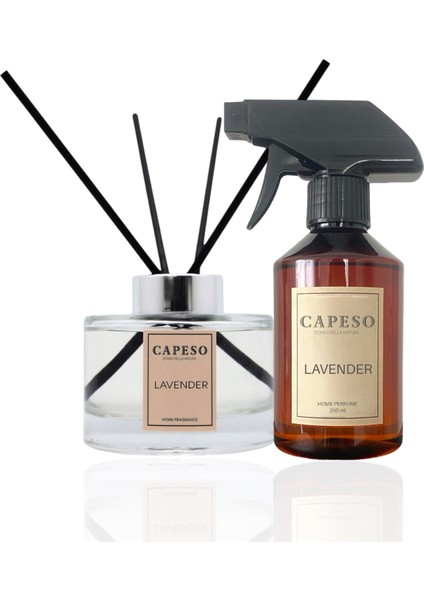 Lavender Lavanta Kokulu Oda Kokusu Seti 150 ml Çubuklu Oda Kokusu + 250 ml Oda Spreyi