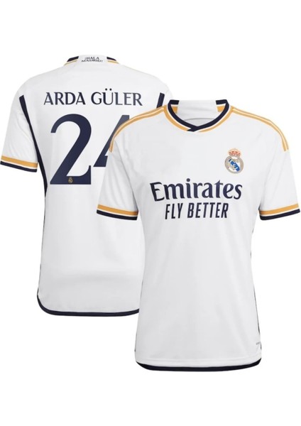 Real Madrid Arda Güler 2023/24 Sezon Yetişkin Beyaz Futbol Forması-Zp9