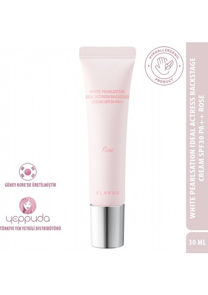 White Pearlsation Ideal Actress Backstage Cream SPF30 Pa++ Rose - Kore Incisi Içeren Tone-Up Krem