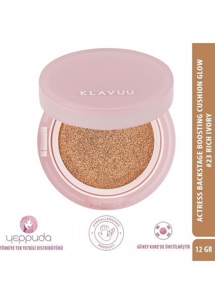 Actress Backstage Boosting Cushion Glow #23 Rich Ivory Spf 50+, Pa+++ - Parlak Bitişli Nemlendirici Fondöten