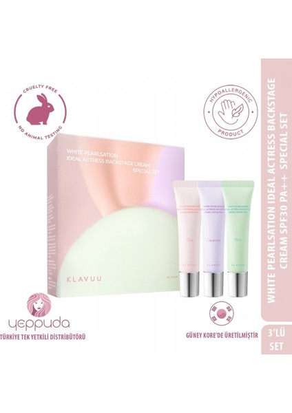 White Pearlsation Ideal Actress Backstage Cream Special Set - Kore Incisi Içeren Tone-Up Krem Mini Set