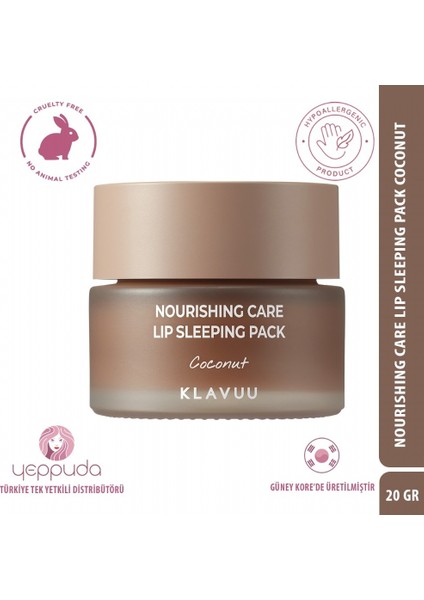 Nourishing Care Lip Sleeping Pack Coconut - Hindistan Cevizi Özlü Besleyici Dudak Bakım Gece Maskesi