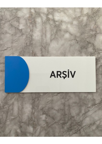 Ortaokula Uygun Renk Mavi Arşiv Yön Levhası Kapı Isimliği