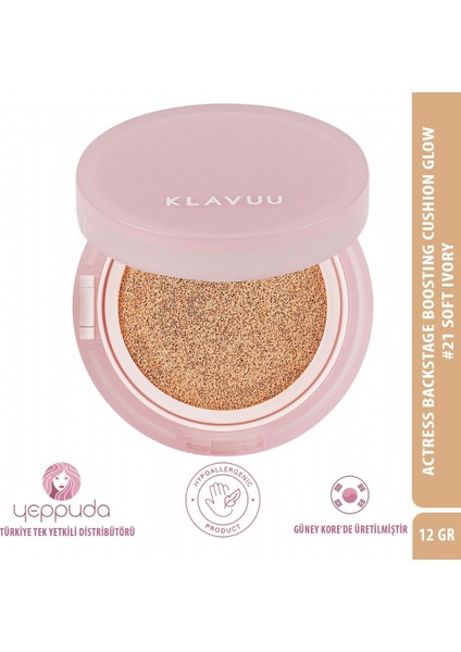 Actress Backstage Boosting Cushion Glow #21 Soft Ivory Spf 50+, Pa+++ - Parlak Bitişli Nemlendirici Fondöten