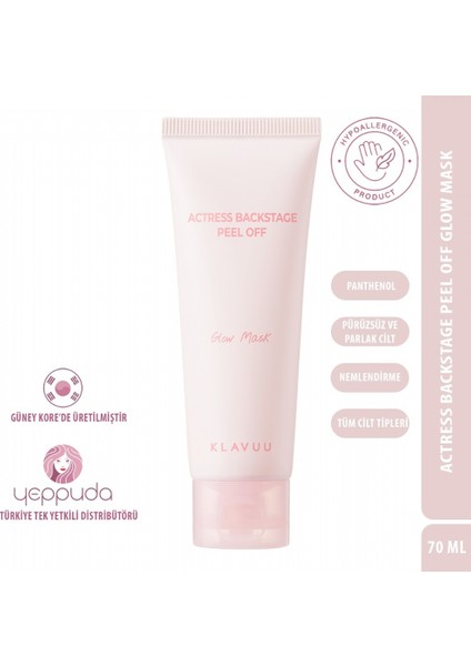 Actress Backstage Peel Off Glow Mask - Soyulan, Kore Cam Cilt Parıltı Maskesi