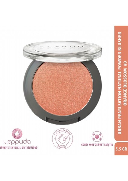 Urban Pearlsation Natural Powder Blusher Orange Blossom #3 - Inci Tozu Içeren Allık