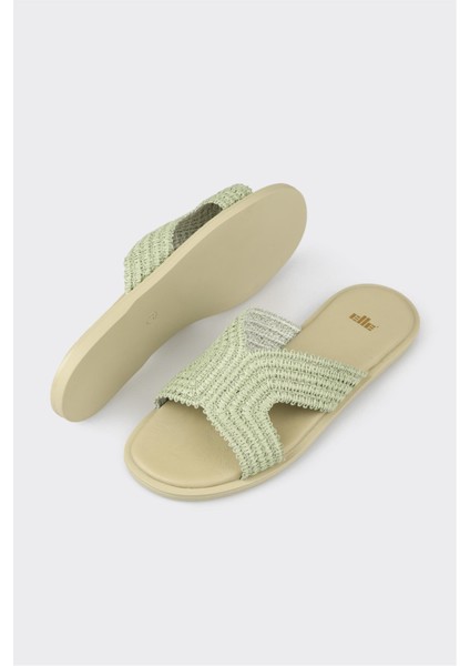 Yeşil Kadın Terlik modelleri