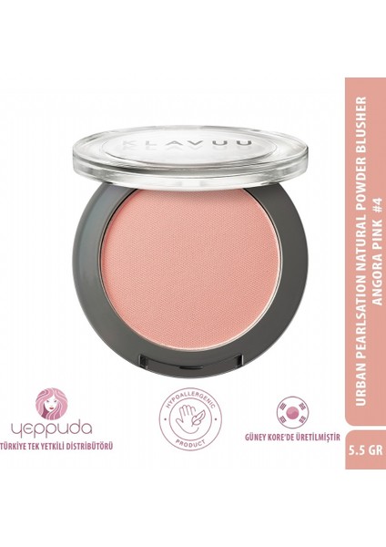 Urban Pearlsation Natural Powder Blusher Angora Pink #4 - Inci Tozu İçeren Allık