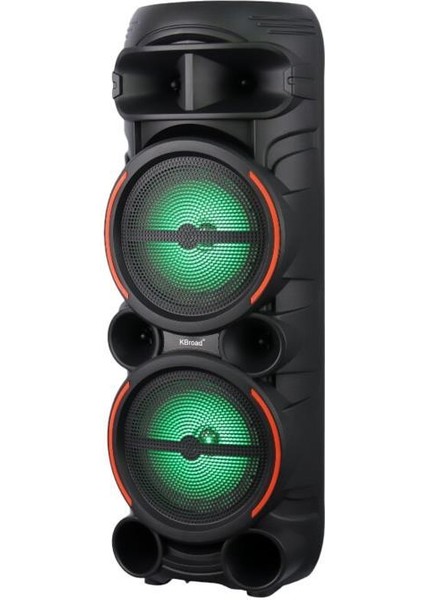 KTS-2058 Siyah Çift Mikrofonlu Rgb Ledli Taşınabilir Bluetooth Hoparlör Parti Speaker fiyatları