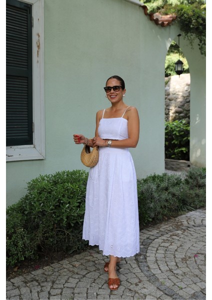 Beyaz Fisto Crop Etek Takım modelleri