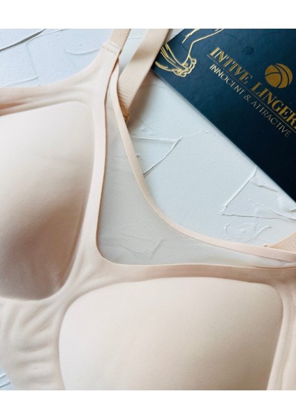 Audrey Önü Esnek File Detaylı Hafif Destekli Balensiz Dikişsiz Iz Belli Etmez Kopçalı Sütyen fırsatları