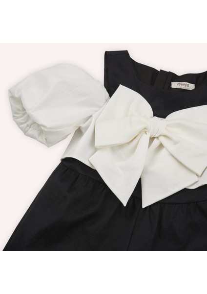 Kız Çocuk Fiyonk Detaylı Siyah Salopet indirimleri