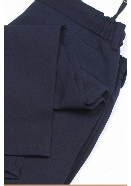 Erkek Lacivert Beli Ipli Lastikli Yandan Cepli Likralı Erkek Jogger Pantolon modelleri
