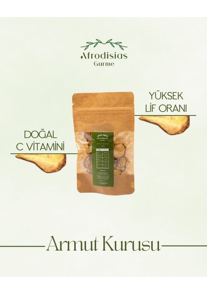 Armut Kurusu Doğal Kurutulmuş Vegan Armut Kurusu