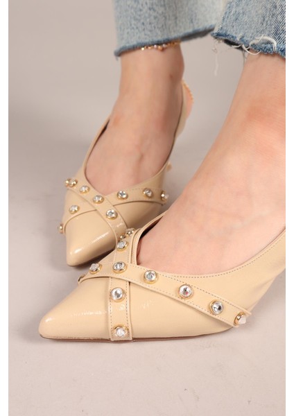 Fudgem Taş Detaylı Rugan Stiletto Nut fırsatları