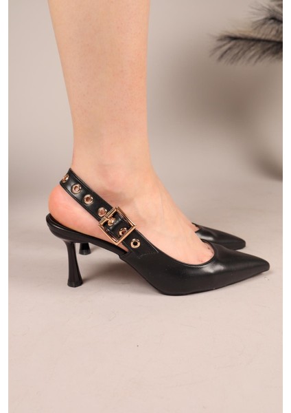 Hole Kuşgözü Zımbalı Stiletto Siyah fiyatları