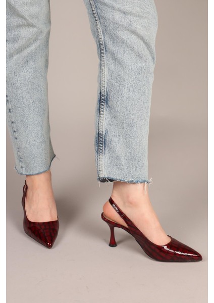 Kastor Rugan Kroko Stiletto Bordo fiyatları