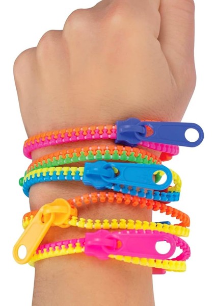 Zip Clip Zipper Clips 3lü Duyusal Oyuncak Fermuarlı Bilezik Seti: Fermuarları Açıp Kapayarak Odaklanın, Rahatlayın! indirimleri