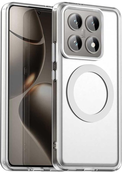 Xiaomi Mi 14T Pro Kılıf Kamera Çıkıntılı Mat Magsafe Şarj Özellikli Kenarları Renkli Premium Sert Kapak
