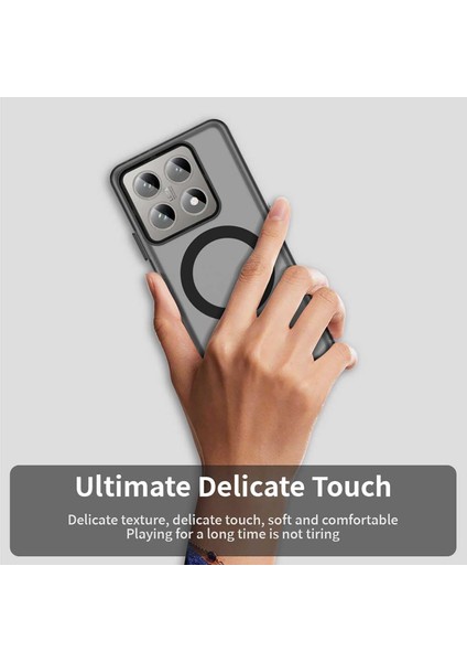 Xiaomi Mi 14T Pro Kılıf Kamera Çıkıntılı Mat Magsafe Şarj Özellikli Kenarları Renkli Premium Sert Kapak