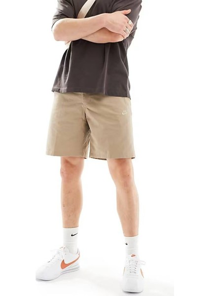 Club Woven Chino Shorts Beige Erkek Dokuma Kanvas Günlük Şort Bej