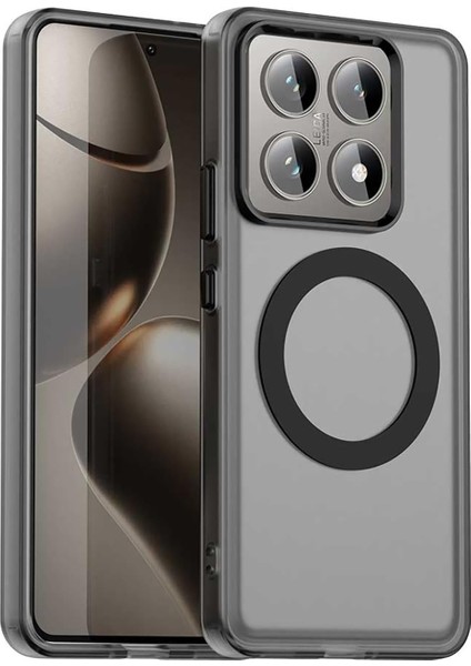 Xiaomi Mi 14T Pro Kılıf Kamera Çıkıntılı Mat Magsafe Şarj Özellikli Kenarları Renkli Premium Sert Kapak